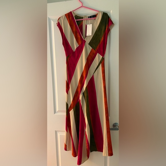 Mango Striped Midi Dress – Size Medium (US 6) brand new - Picture 5 of 15